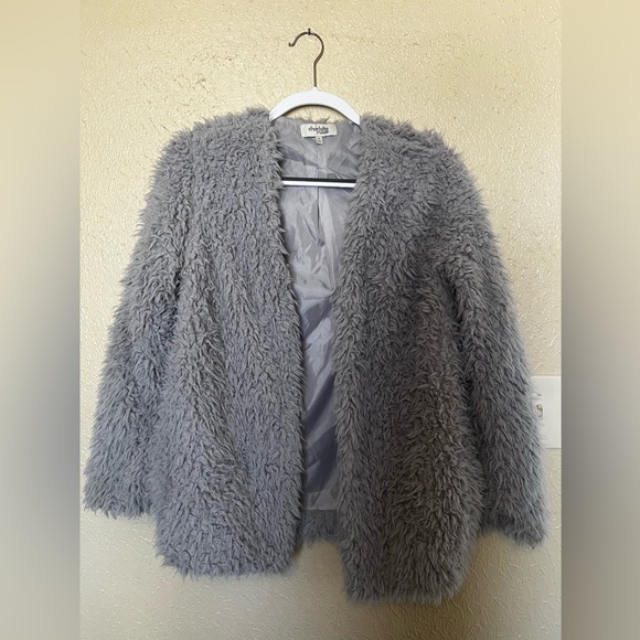 Charlotte Russe Jackets & Blazers - Medium, Charlotte Russe Faux Fur Coat, Grey